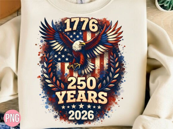 Celebrating 250 Years of Independence with the Eagle American Flag Shirt PNG