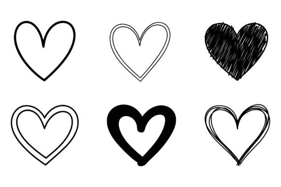 Elevate Your Creative Projects with a Versatile Hand Drawn Heart SVG Bundle