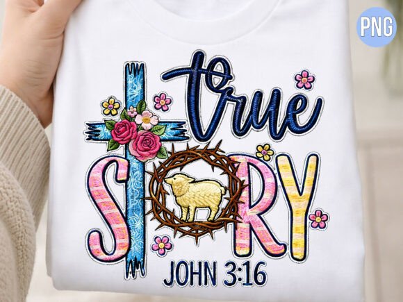 Elevating Faith-Based Designs with the True Story John 3 16 Easter Lamb PNG