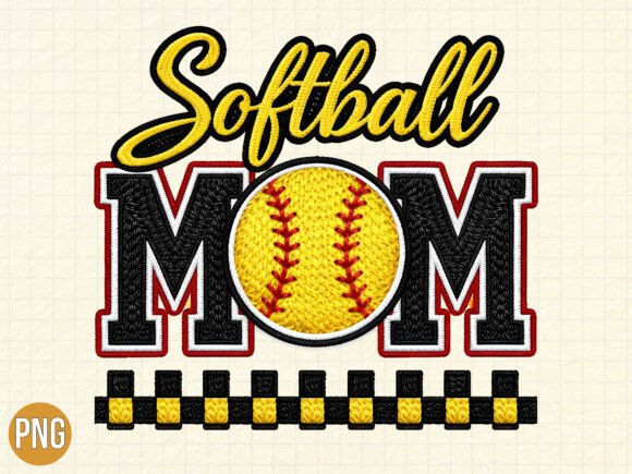 Elevating Game Day Spirit with a Softball Mom Sport Game Day Design PNG
