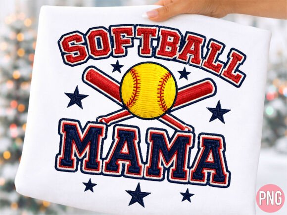 Elevating Your Creative Brand with the Softball Mama Stars Athletic T-shirt PNG