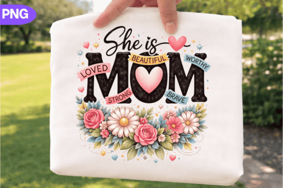 Evaluating the She is Loved, Beautiful Mom Motherhood Sublimation Design