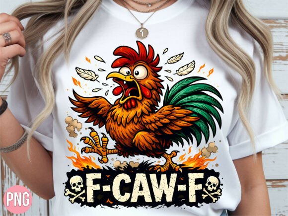 Funny Angry Rooster Fire Chicken PNG