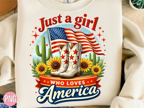 Just a Girl Who Loves America Shirt PNG: Design Essentials