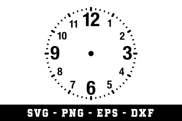 Simple Clock Face SVG for DIY Projects
