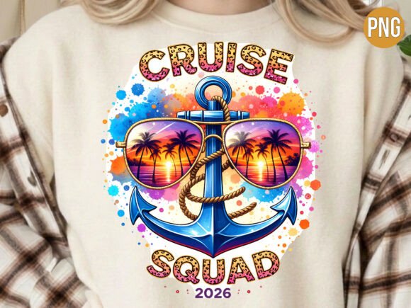 Unleashing Creativity with the Cruise Squad 2026 Anchor Sunset PNG